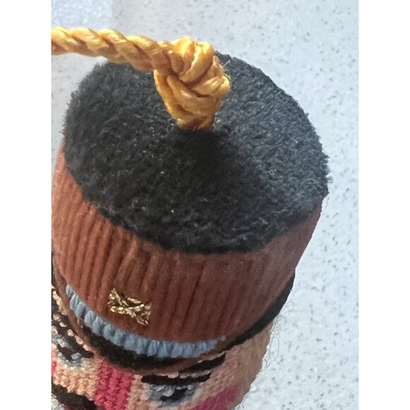 Petit Point Needlepoint Nutcracker Christmas Ornament 5.5" Tall W/O Loop Gift - Picture 5 of 7